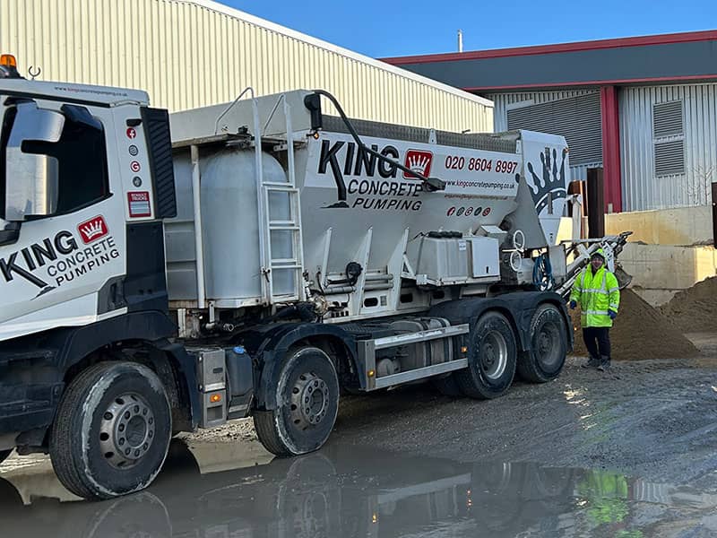 Ready Mixed Concrete Being Poured